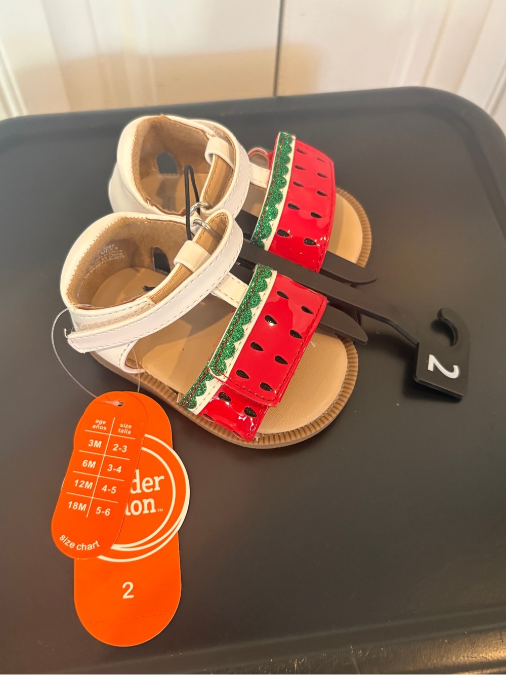Wonder nation watermelon sandals size 2